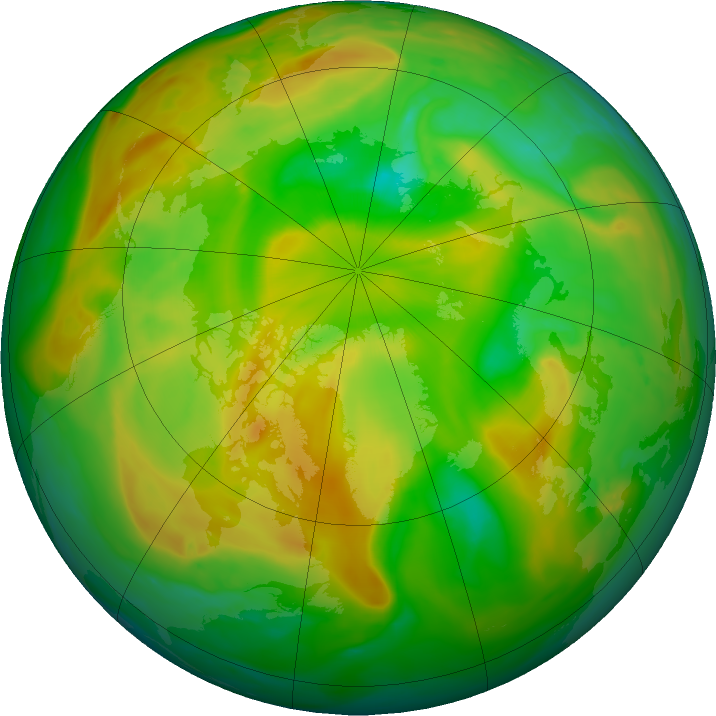 Arctic ozone map for 29 June 2024